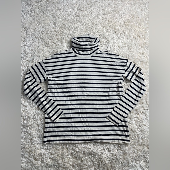 J. Crew Tops - J.Crew Striped Boxy Turtleneck Size Small